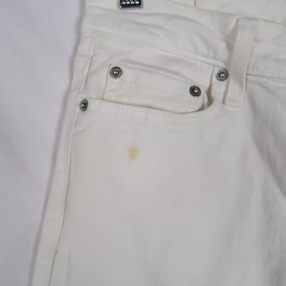 Vintage Y2K Levi's 545 Low Rise Bootcut Cream Denim Jeans Womens 4 - Picture 6 of 6